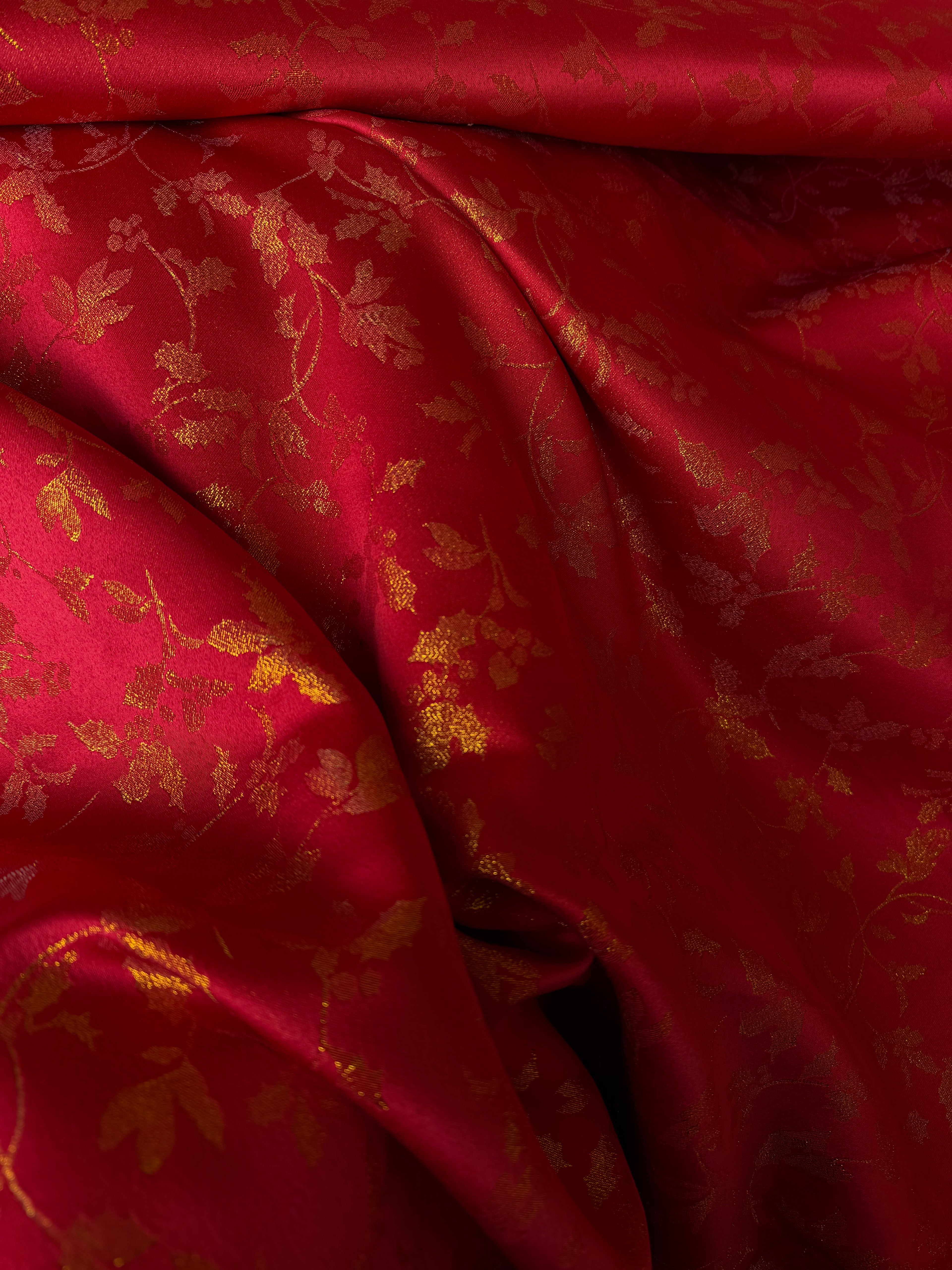 Scampolo Damascato Natalizio glitter rosso 2,60x1,50