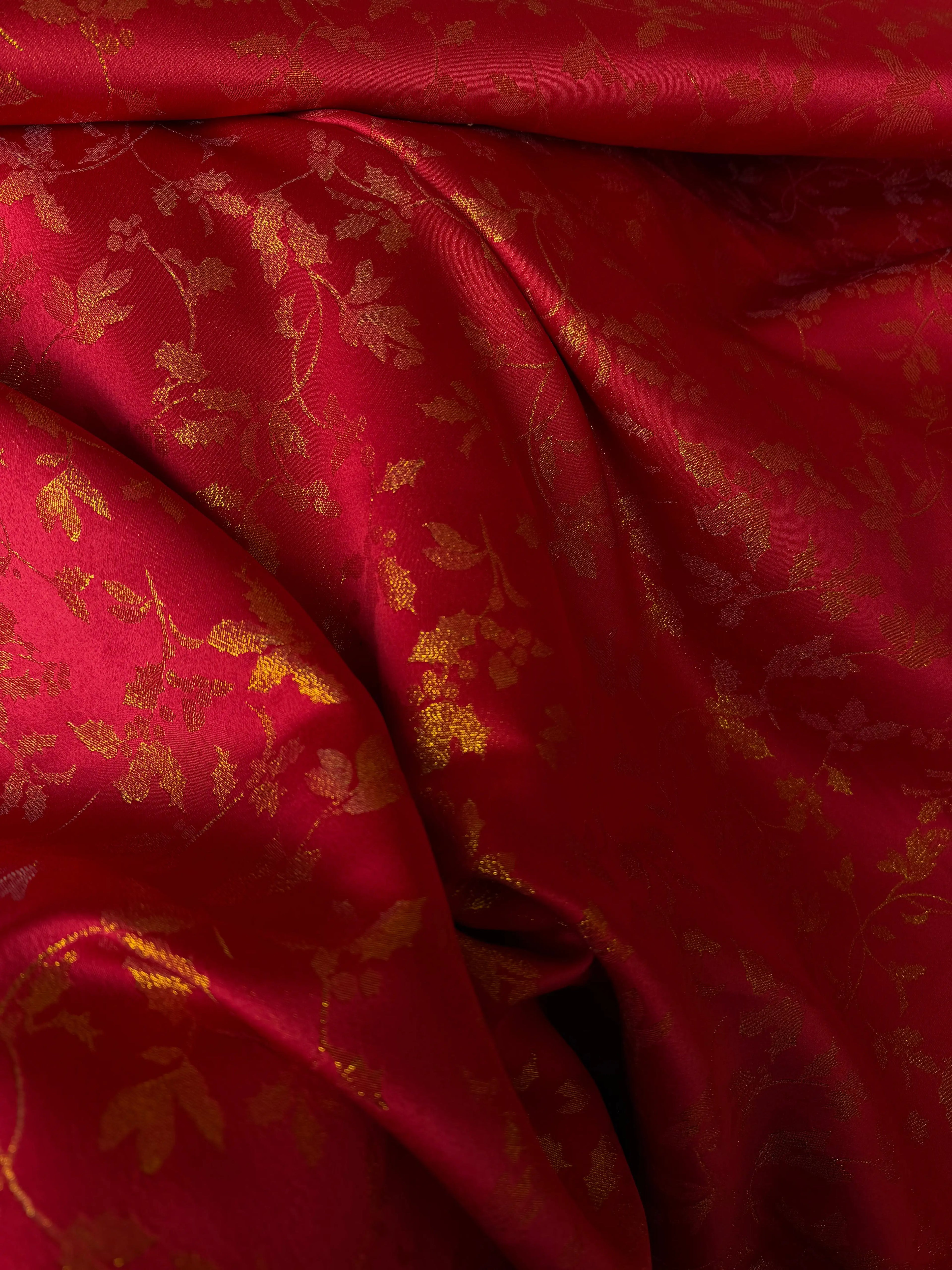 Scampolo Damascato Natalizio glitter rosso 2,60x1,50