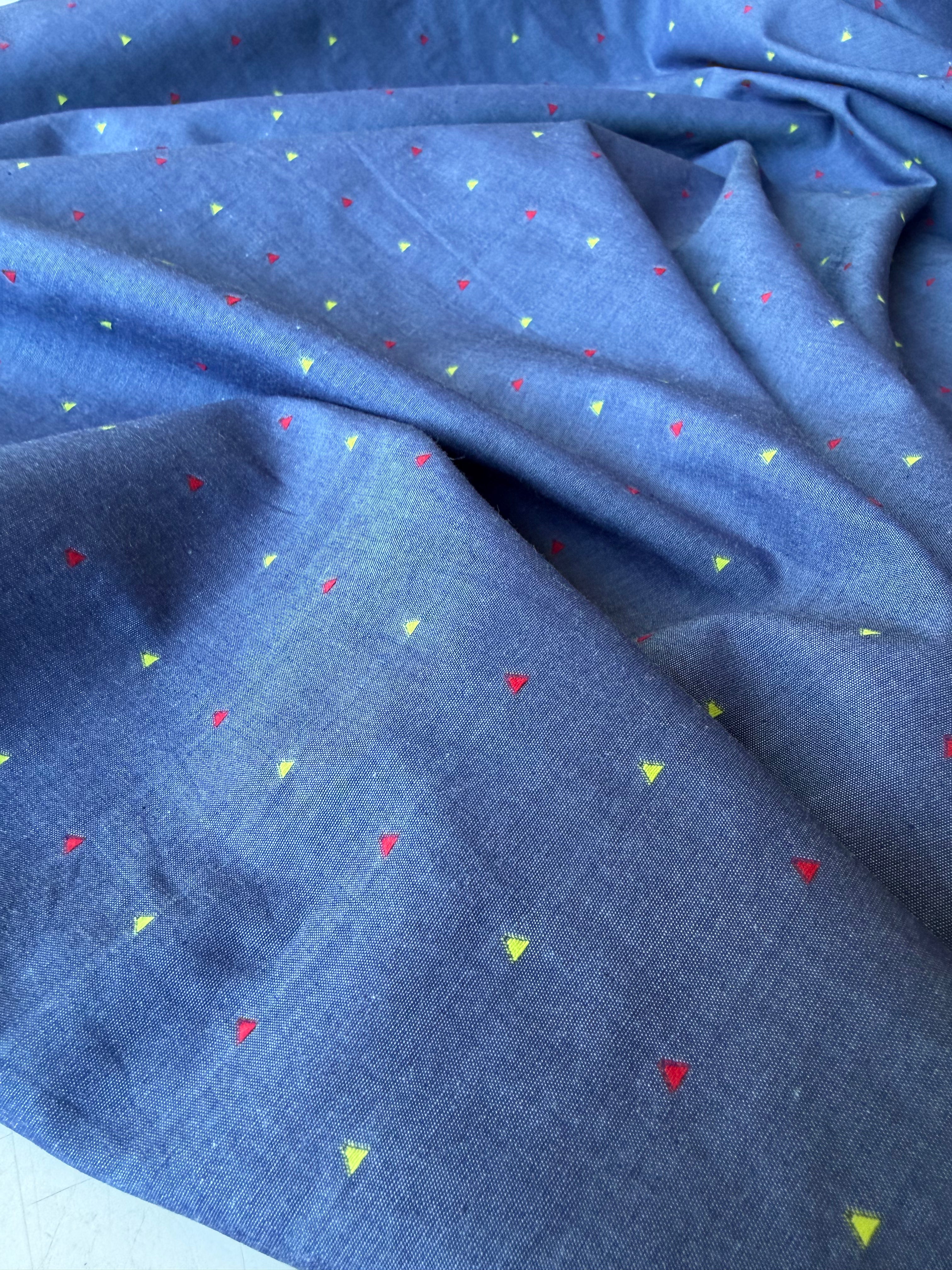 Popeline Jeans chambray Ricami Small