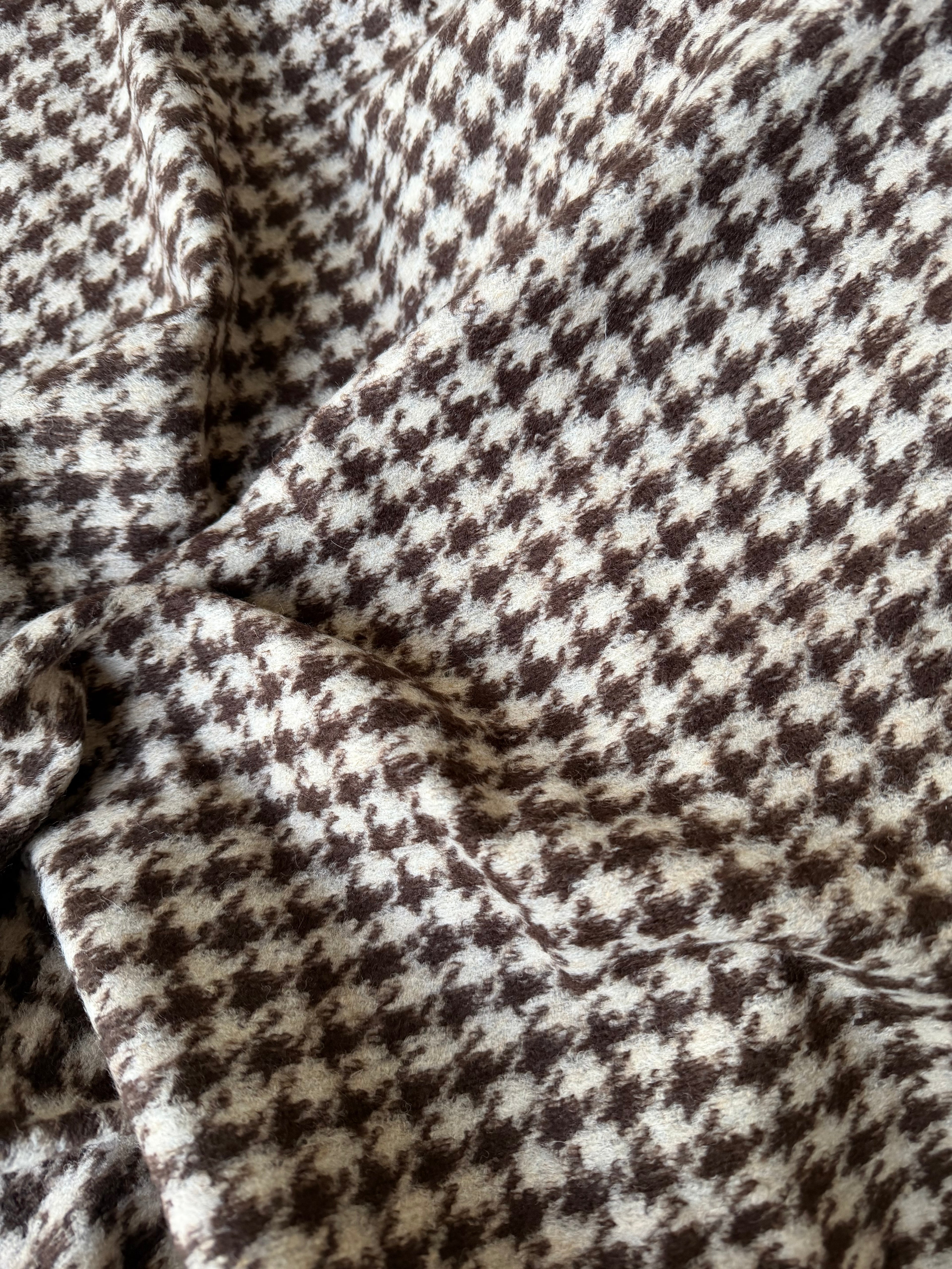 Scampolo Lana COTTA pied de poul marroncino 3,00x1,50