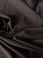 Fresh Stretch Wool Pinstripe Brown UNDERPRICE