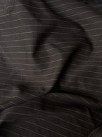 Fresh Stretch Wool Pinstripe Brown UNDERPRICE