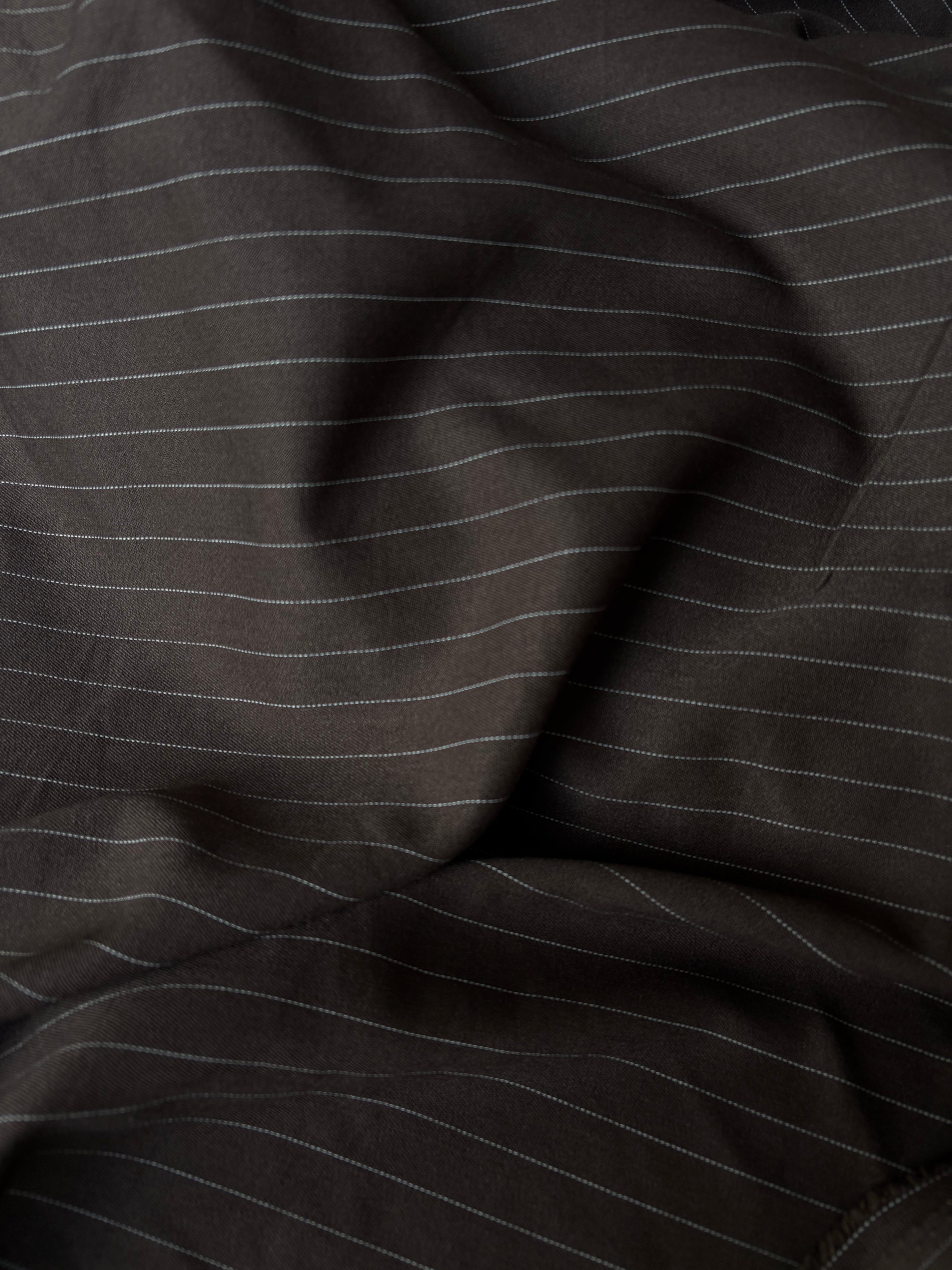 Fresco Lana Stretch Gessato Marroncino SOTTOPREZZO