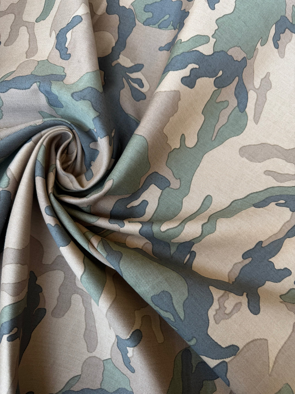 Tessuto Jeans Pesante Militare Mimetico