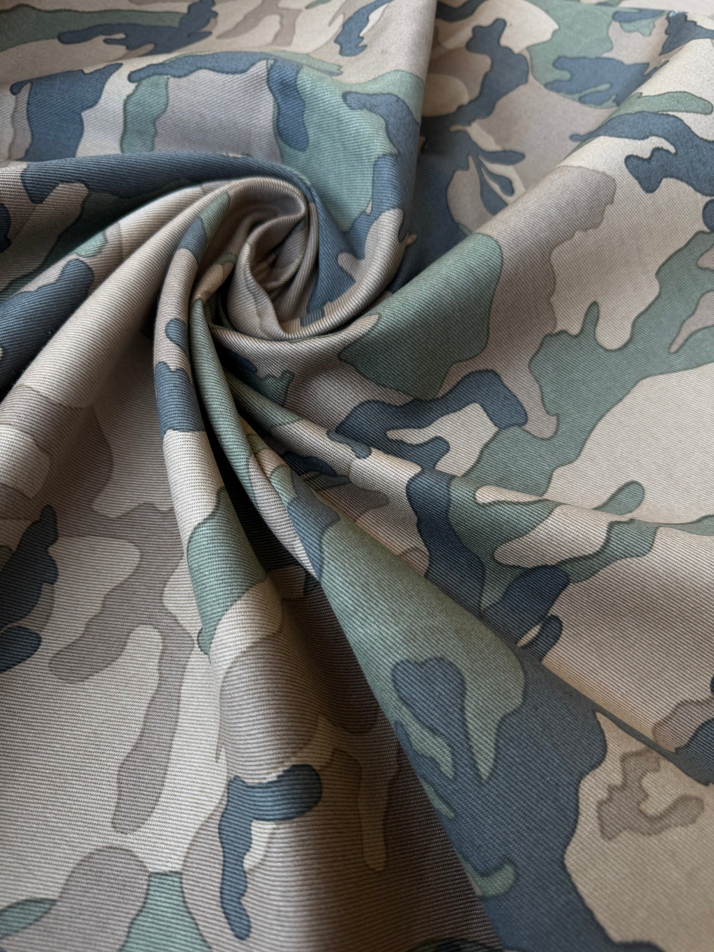 Tessuto Jeans Pesante Militare Mimetico