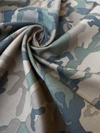 Tessuto Jeans Pesante Militare Mimetico
