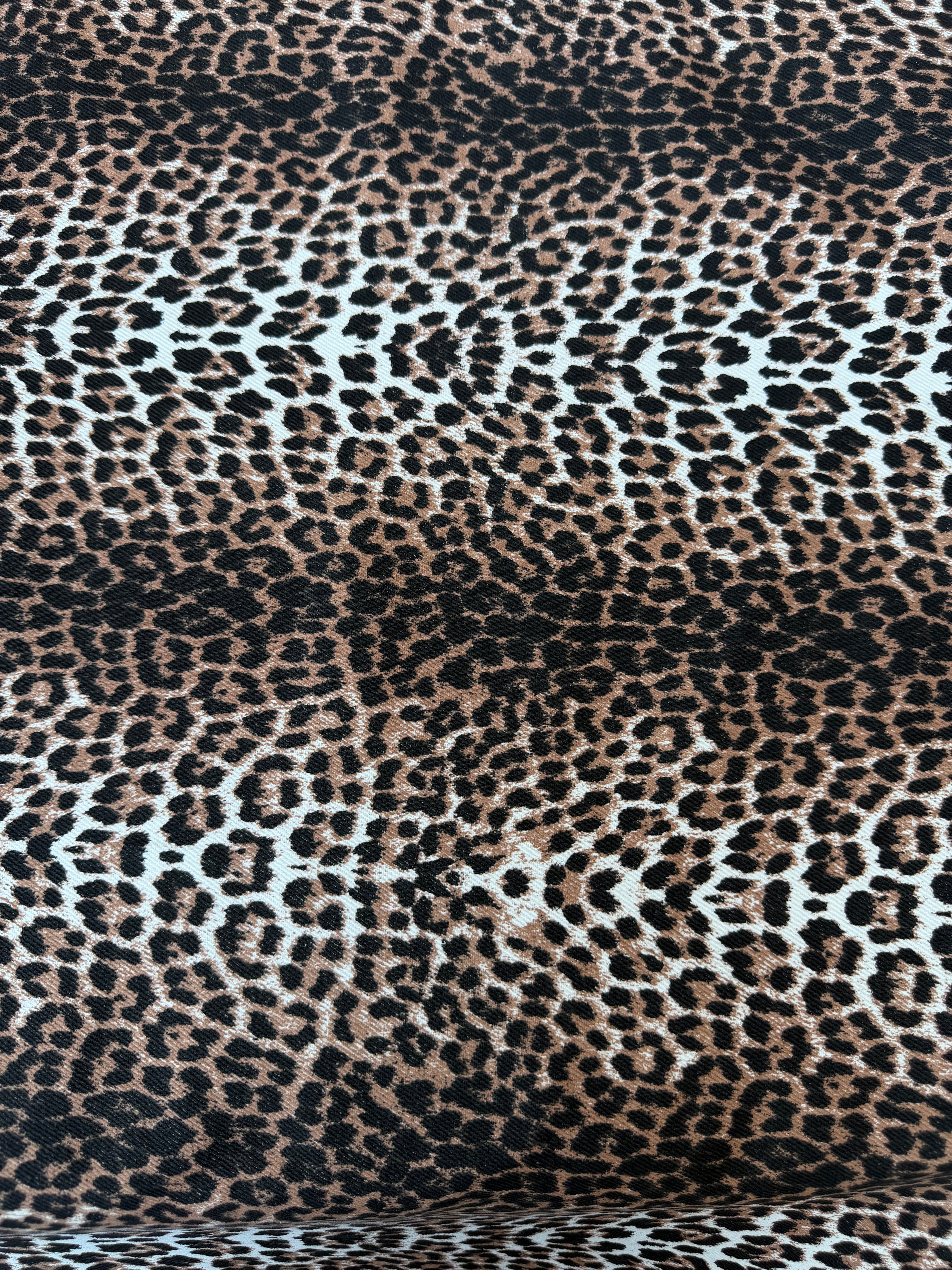 Tessuto Jeans Pesante Animalier Maculato
