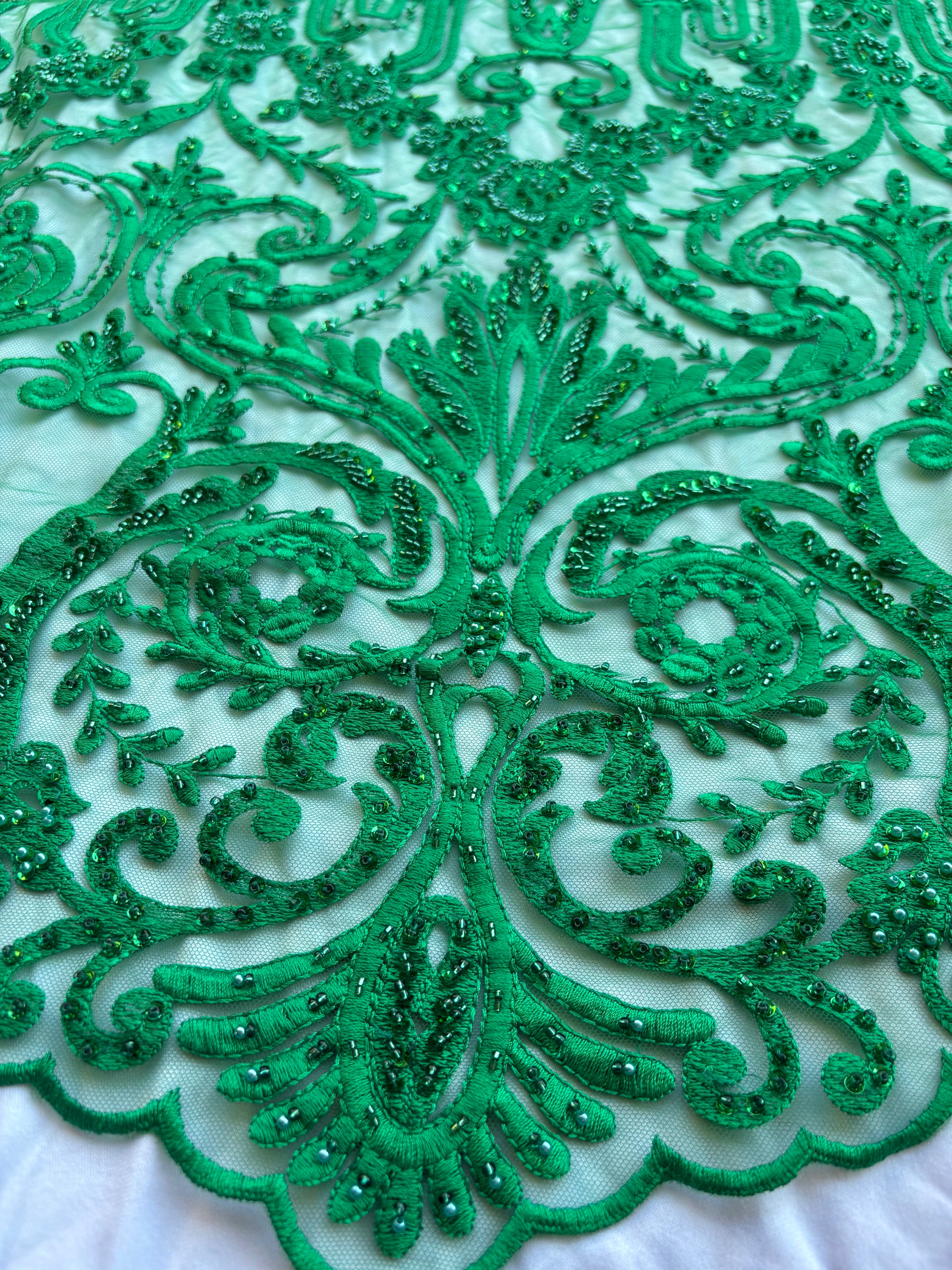 Pizzo Cerimonia floreale astratto Verde