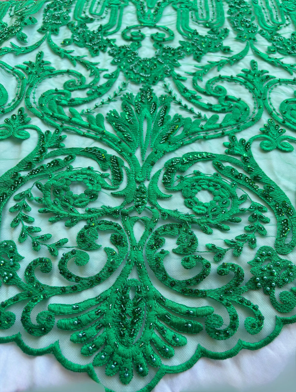 Pizzo Cerimonia floreale astratto Verde