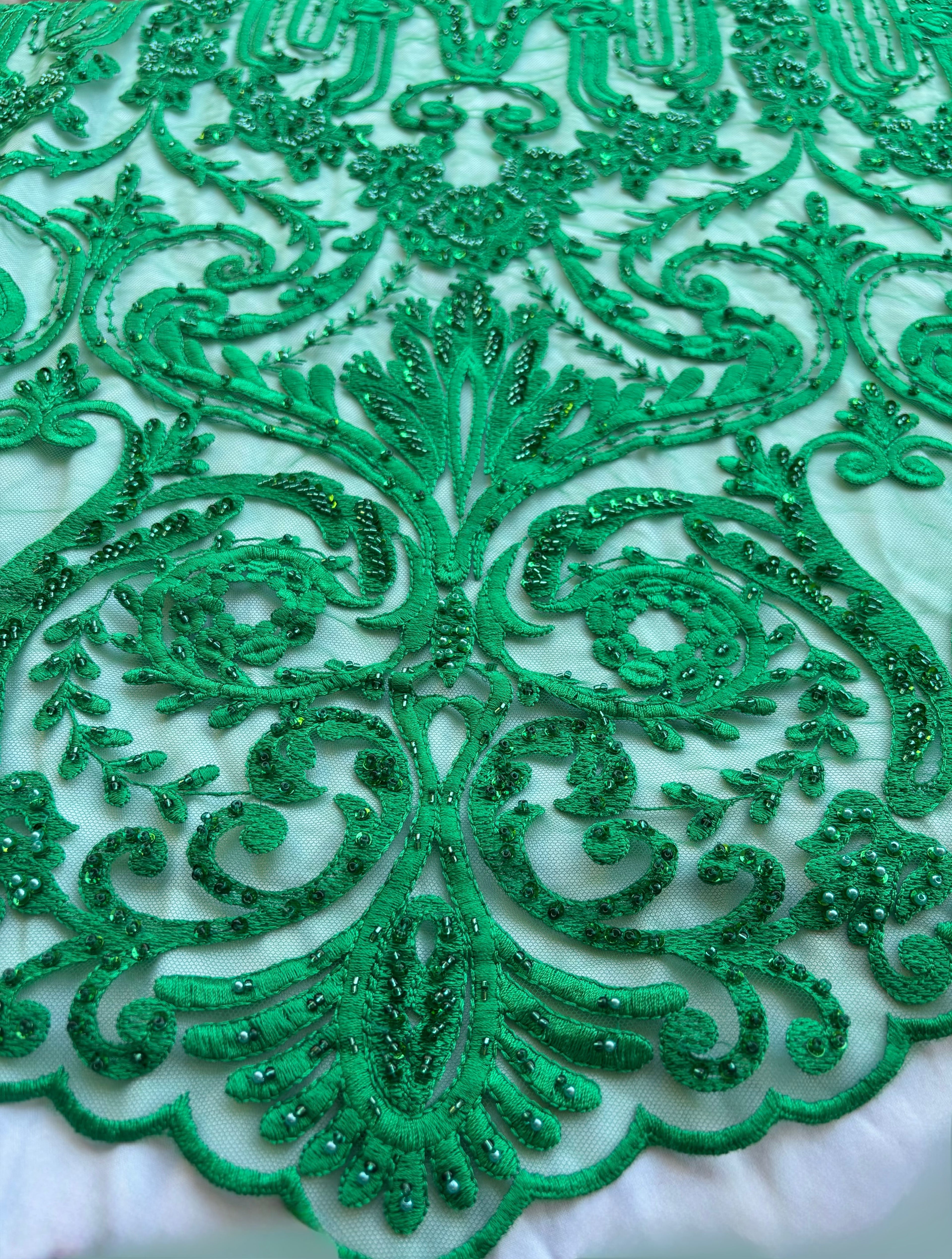 Pizzo Cerimonia floreale astratto Verde