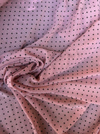 Scampolo Georgette Pois Rosa Antico 3,00x1,50