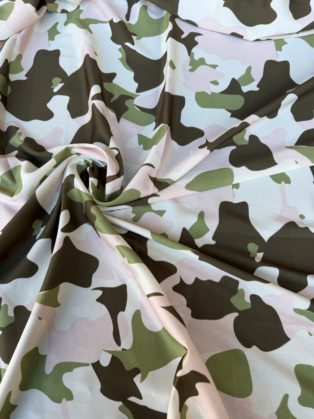 Tessuto Satin Maltinto Verde Rosa