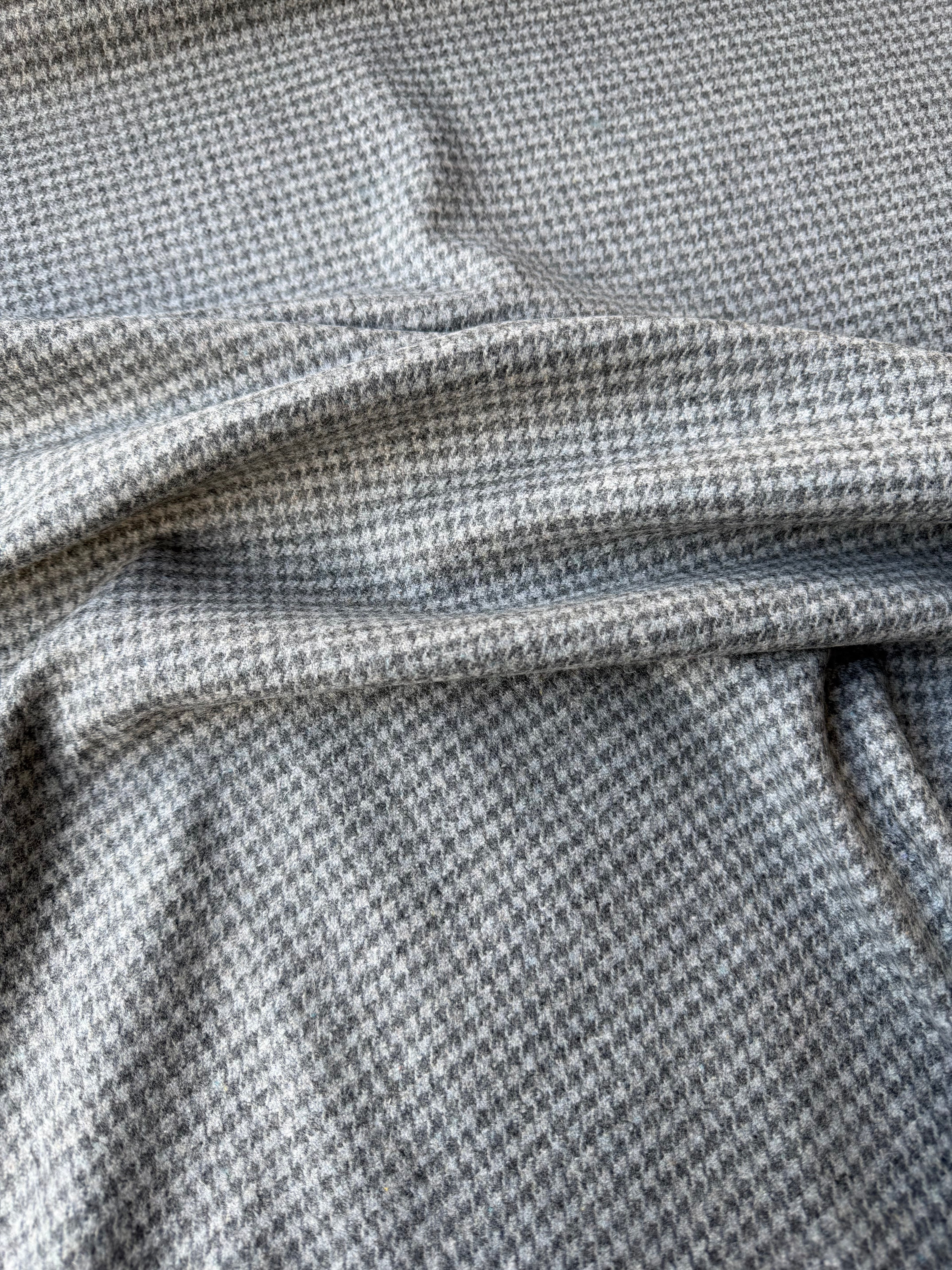 Tessuto Lana pied de poul Grigio