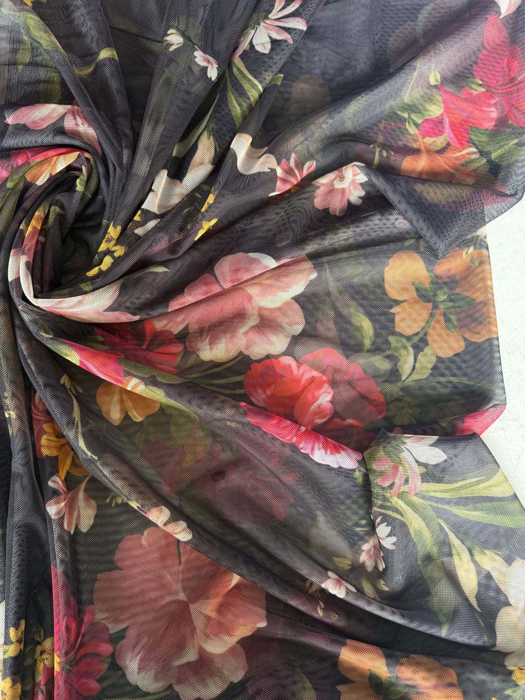 Rete (tullè) Bielastico Fantasia Floreale