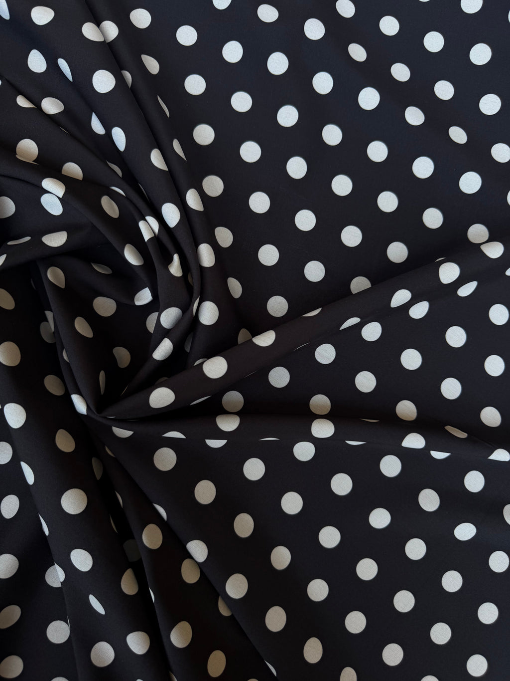 Satin Pois Nero Classic SOTTOPREZZO