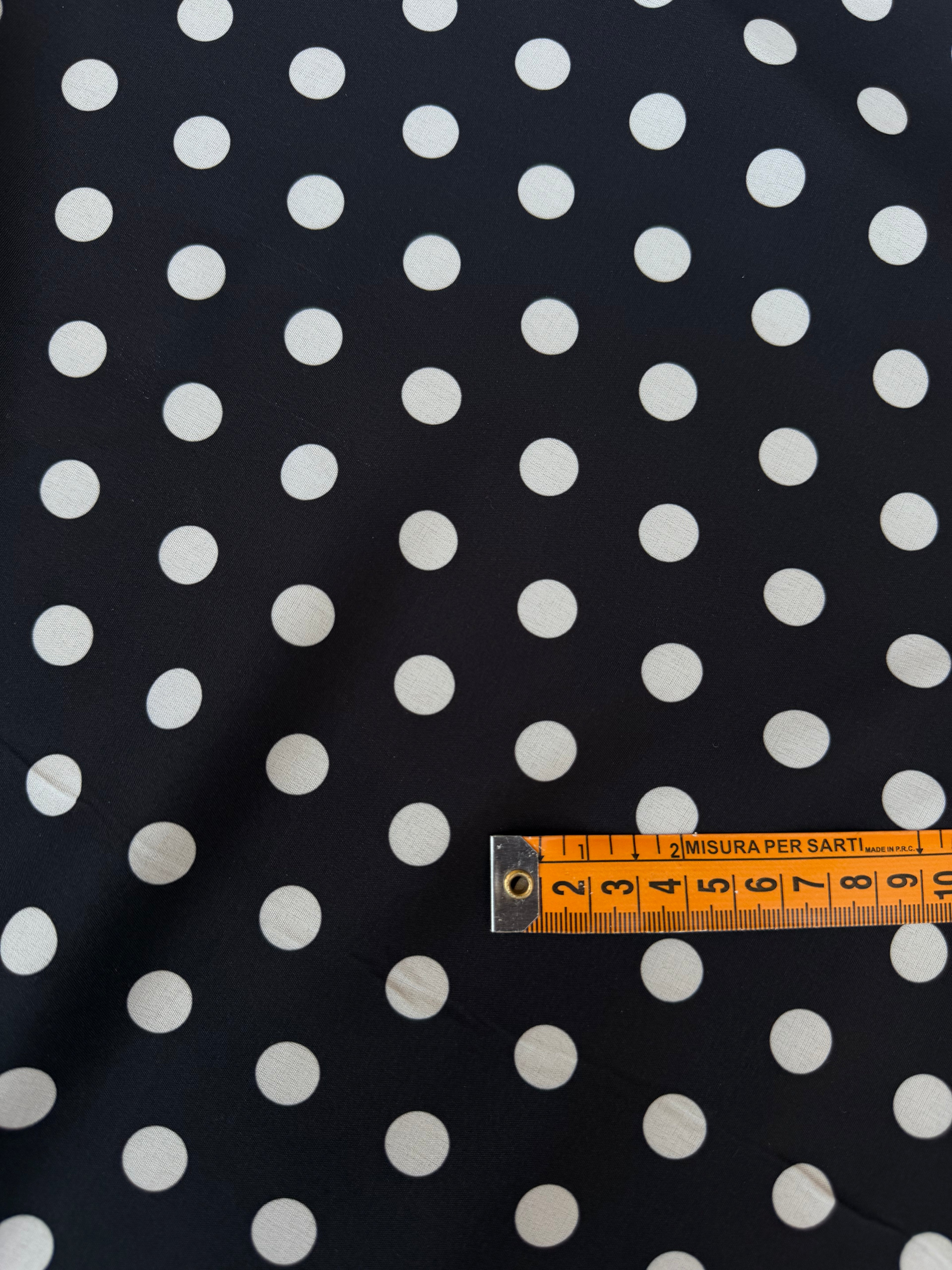 Satin Pois Nero Classic SOTTOPREZZO