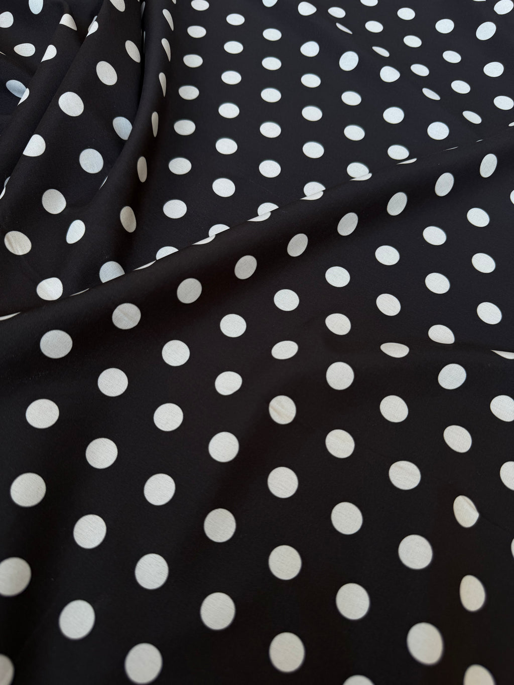 Satin Pois Nero Classic SOTTOPREZZO