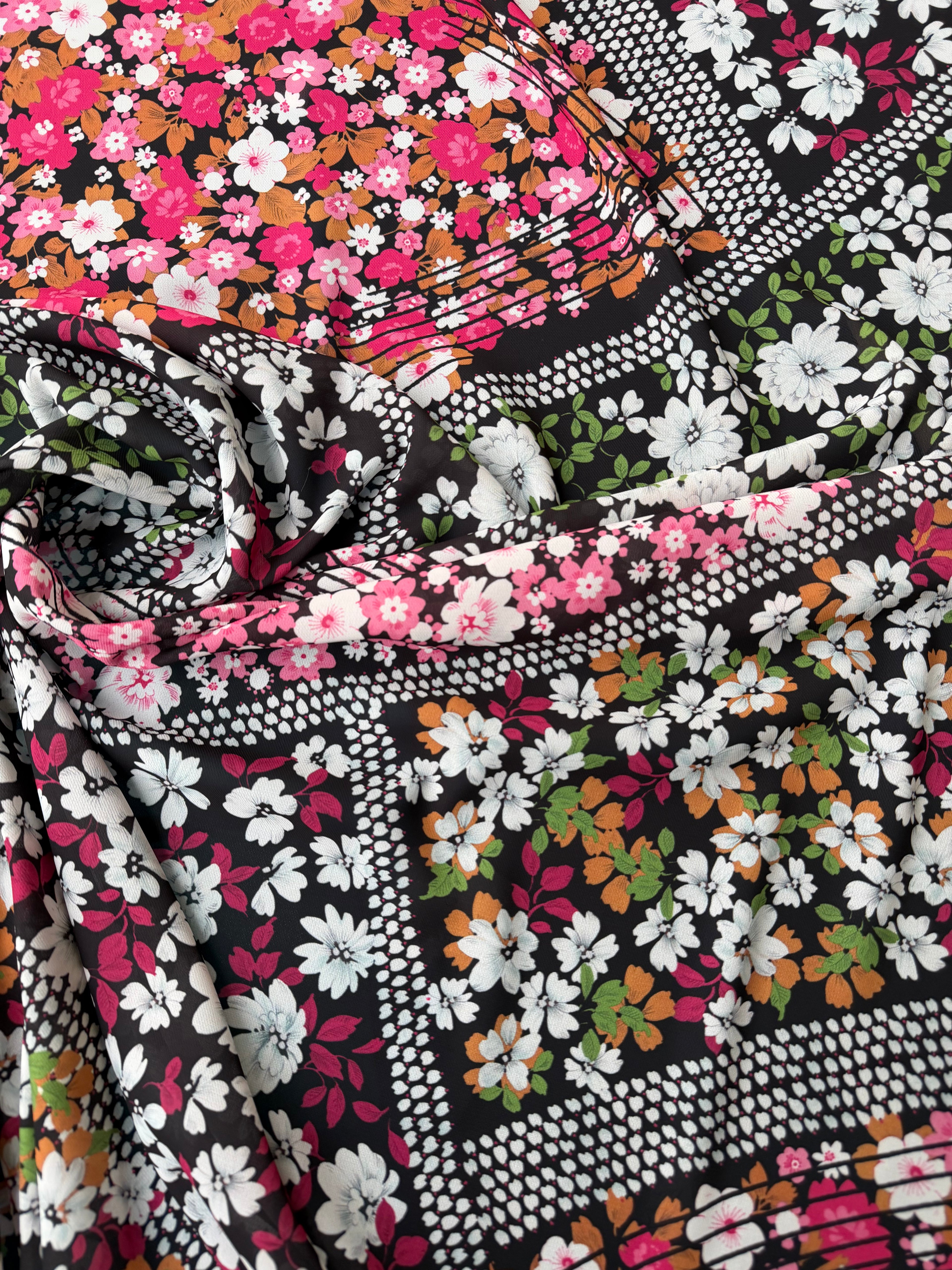 Doppio georgette Patchwork provenzale