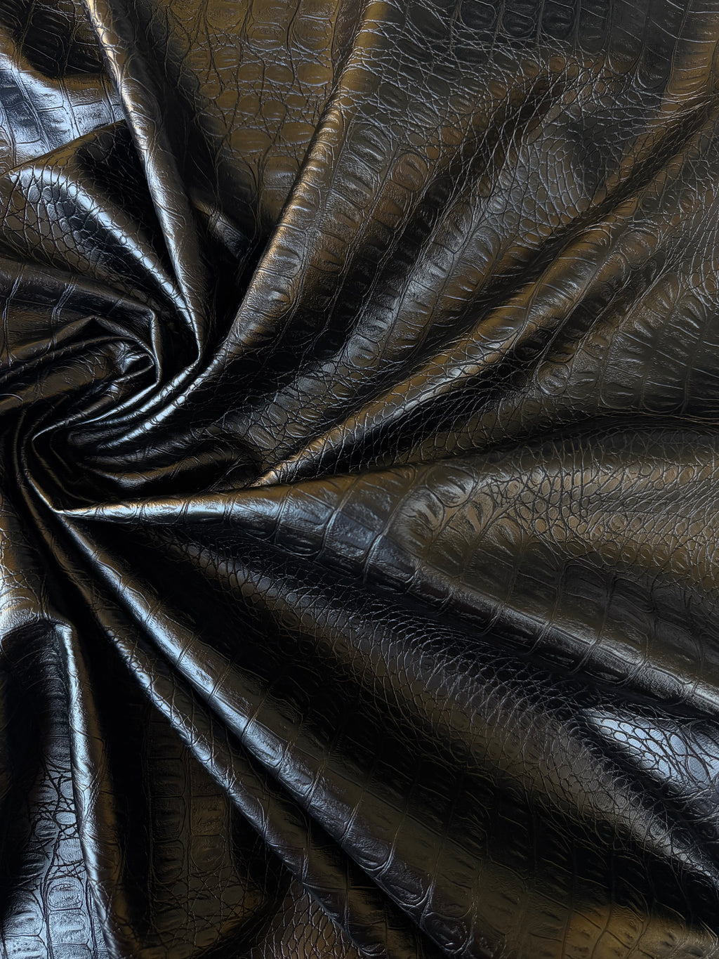 Black Python Faux Leather