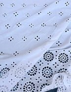 Scampolo Cotone Pizzo San Gallo Ricamato Venezia 2,20x1,50