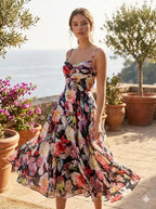 Tessuto Satin Floreale MARAVIGLIA (sottoprezzo)