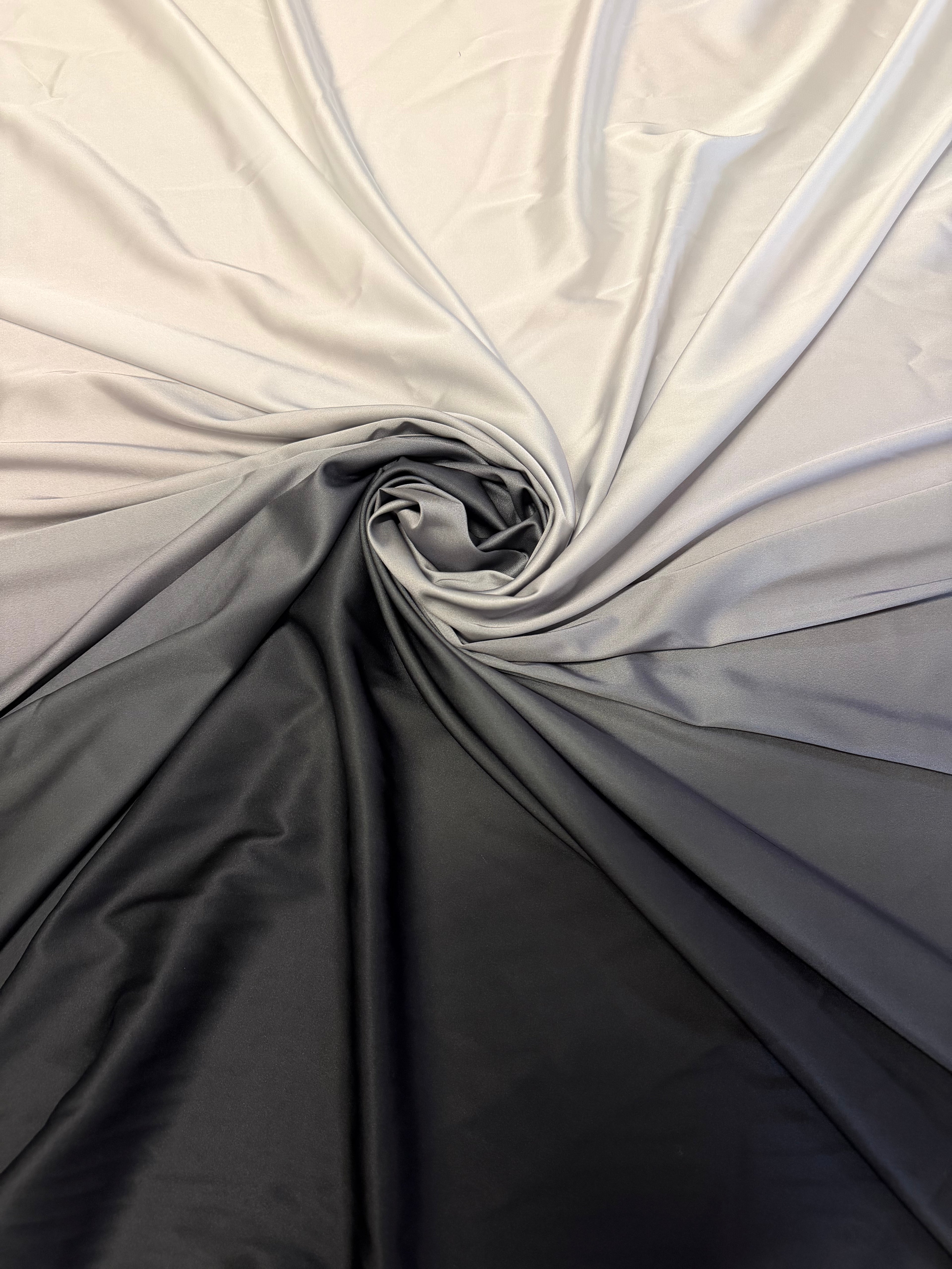 Satin Manoseta Sfumato Grigio Nero