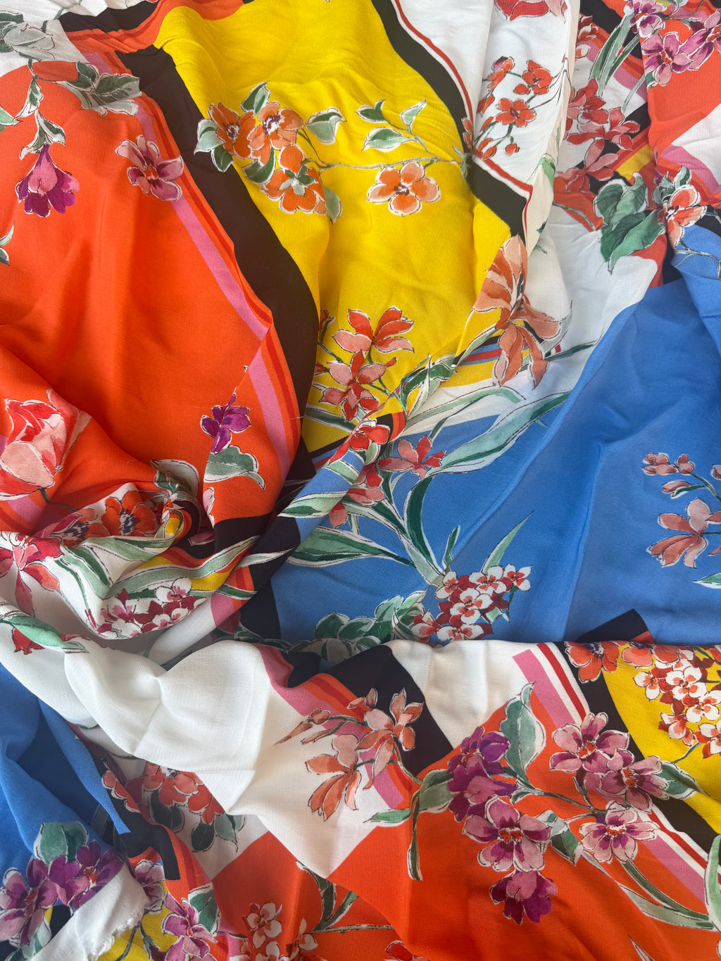 Scampolo Satin floreale Ibiza 2,60x1,50