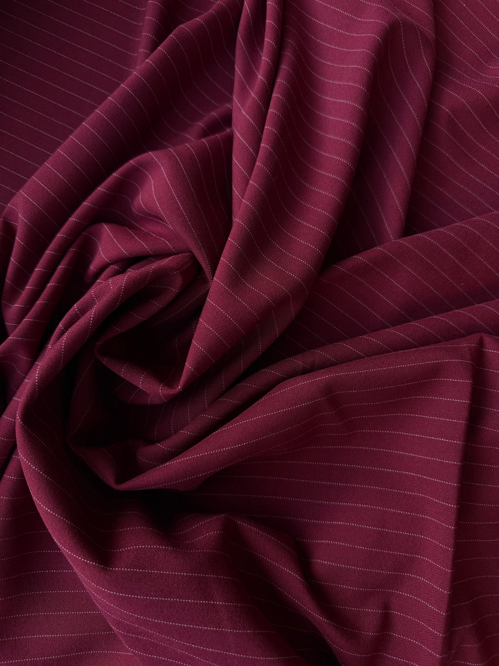 Red Checked Stretch Wool Fabric - ON SALE