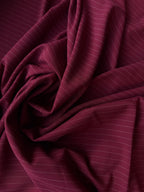 Red Checked Stretch Wool Fabric - ON SALE