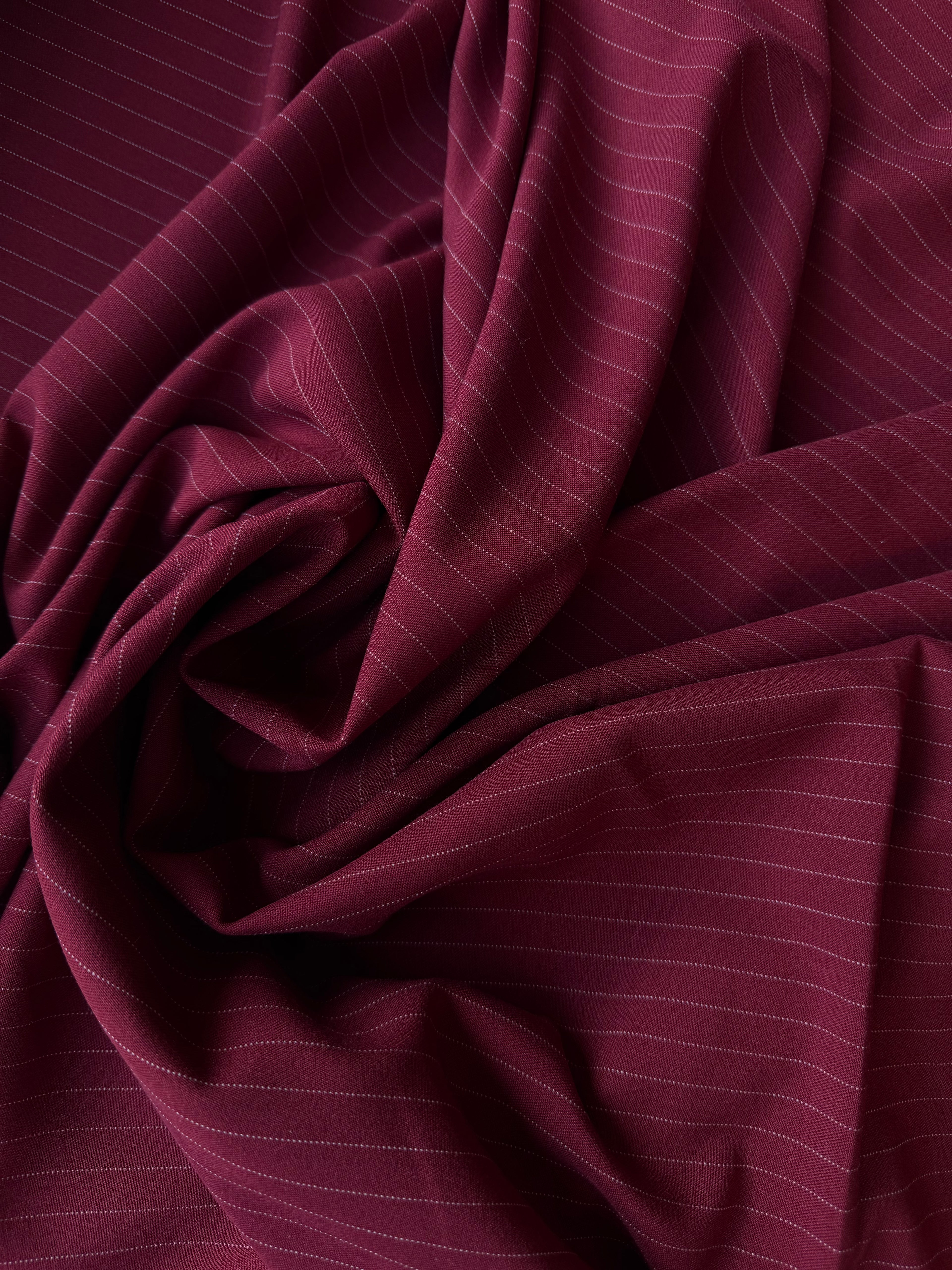 Red Checked Stretch Wool Fabric - ON SALE