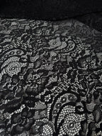 Encaje de macramé festoneado negro