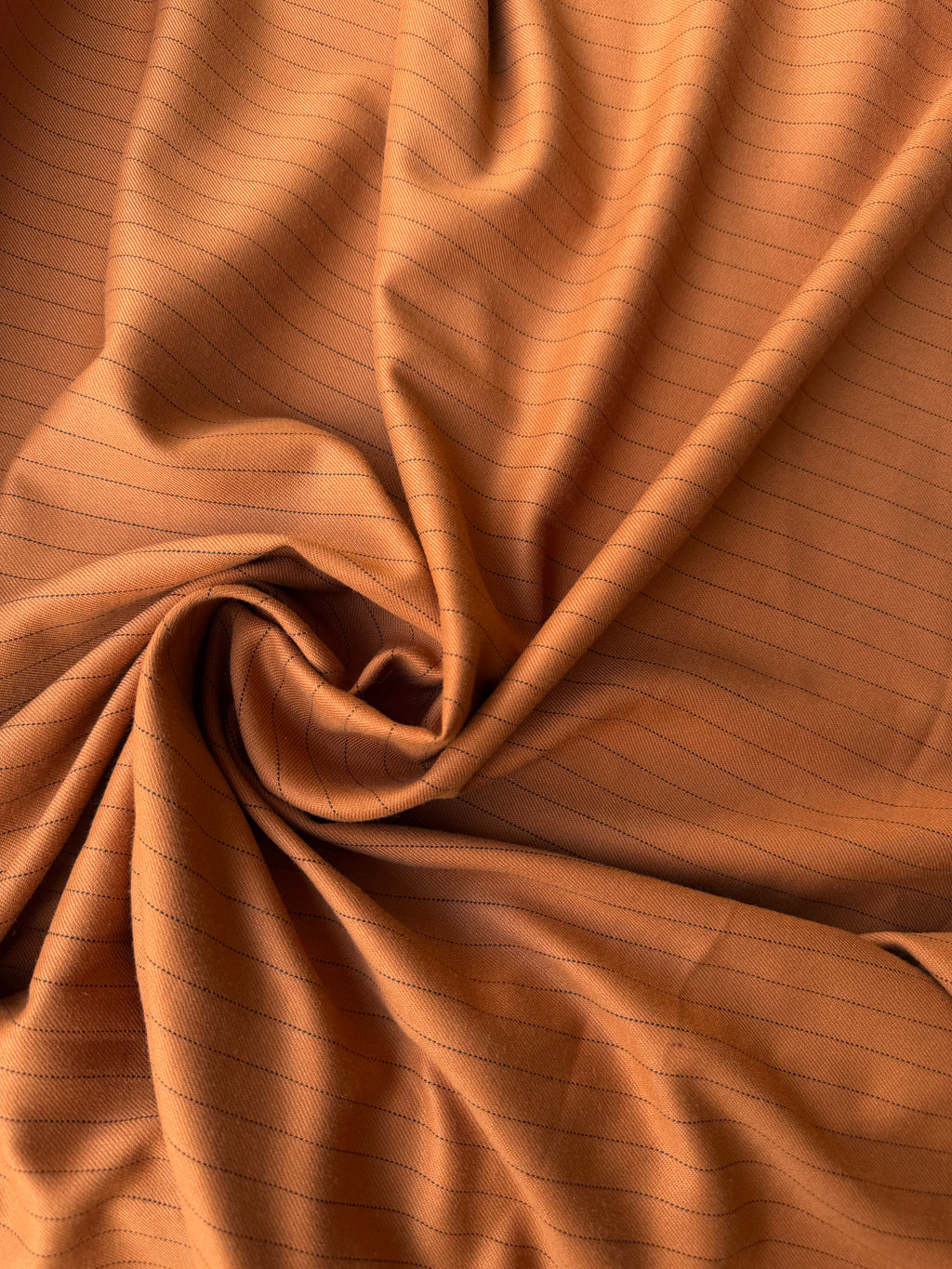 Fresco Lana Stretch Gessato arancio coccio SOTTOPREZZO