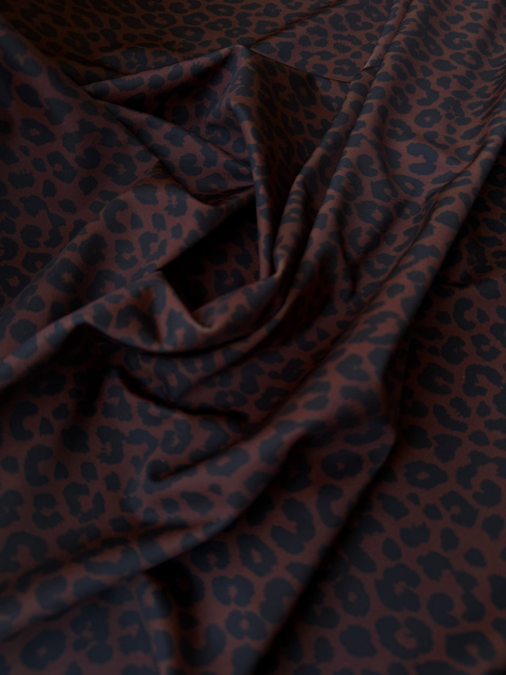 Lycra Maculato Animalier Marroncino