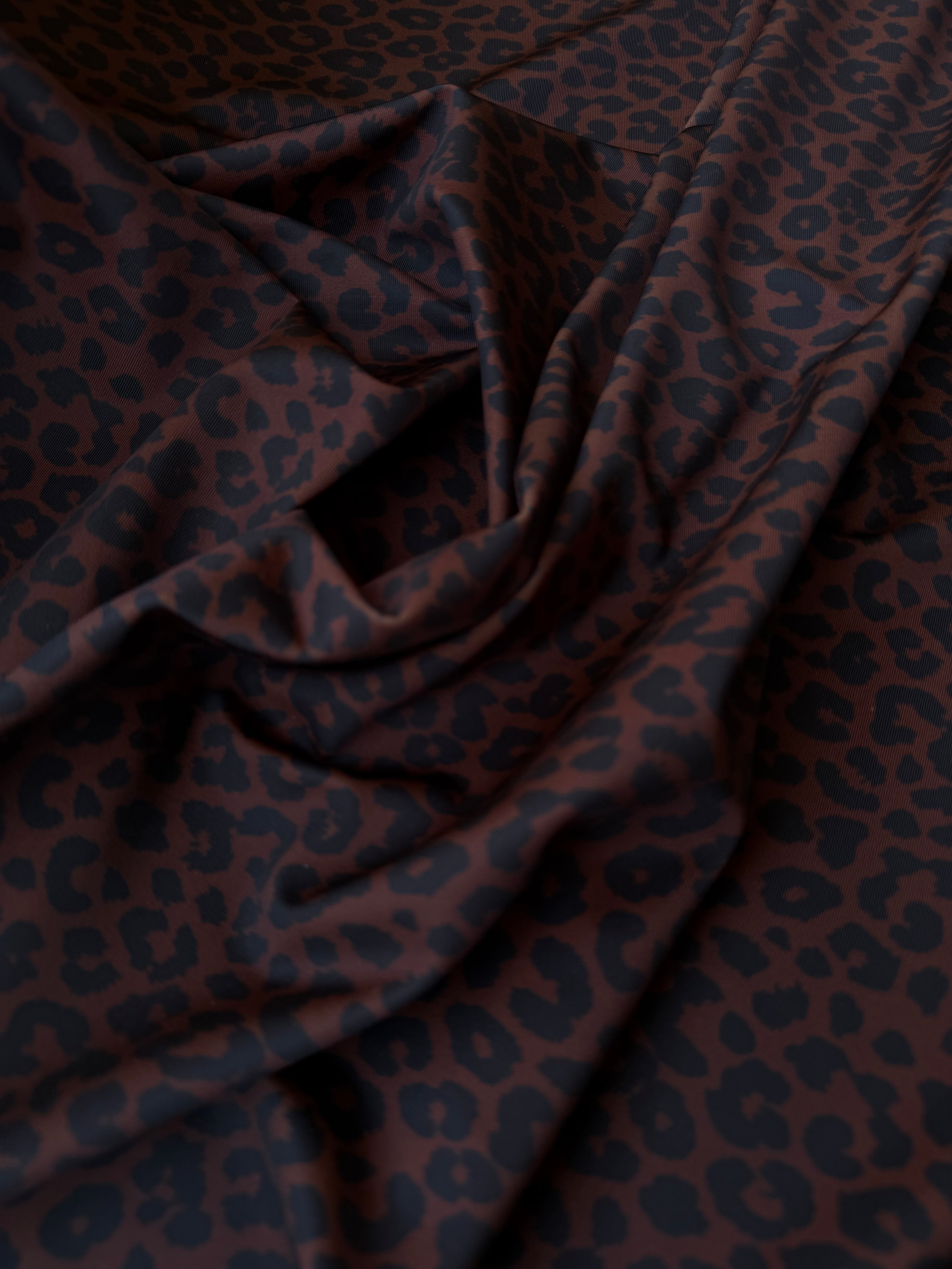Lycra Maculato Animalier Marroncino