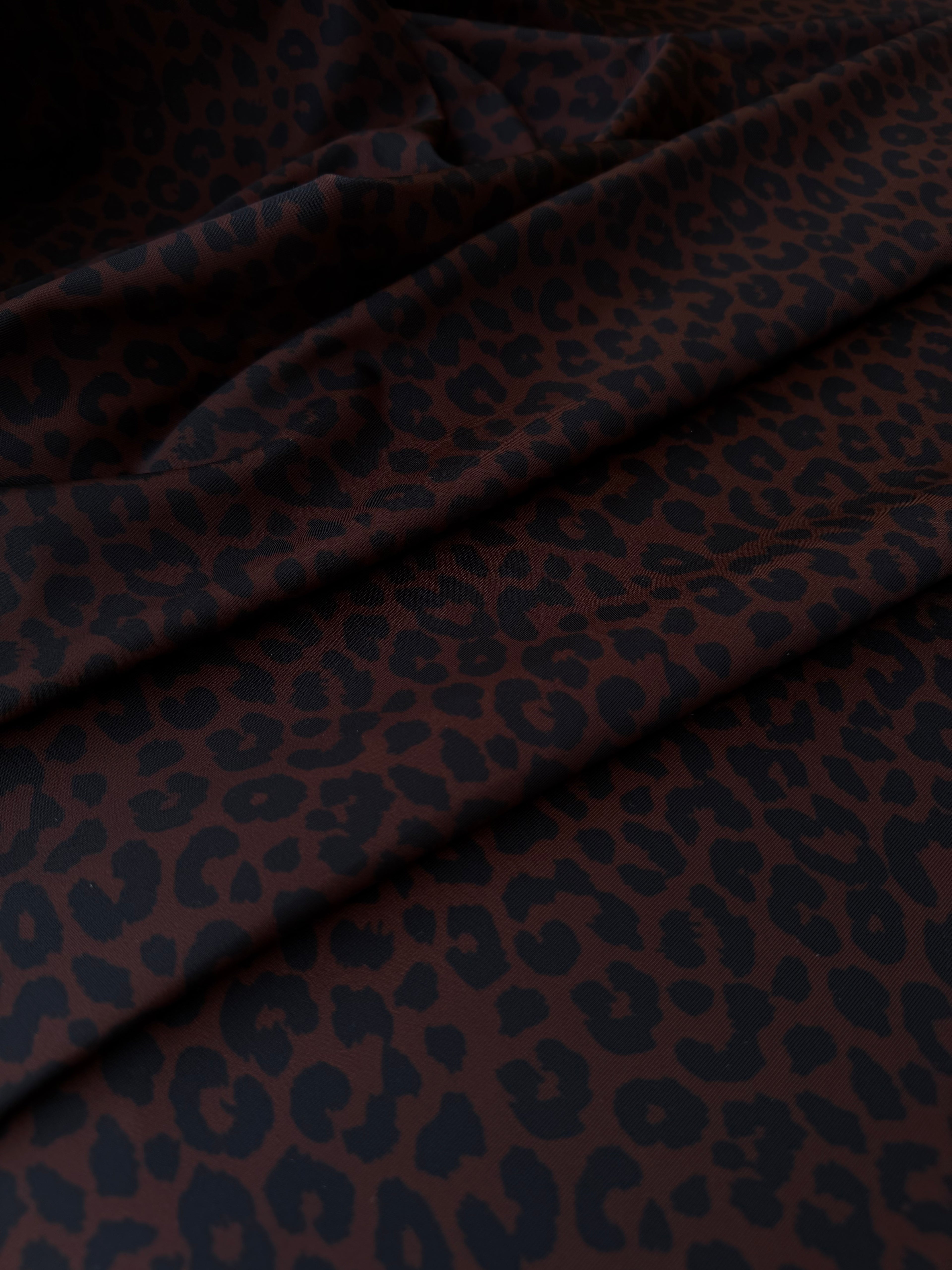 Lycra Maculato Animalier Marroncino