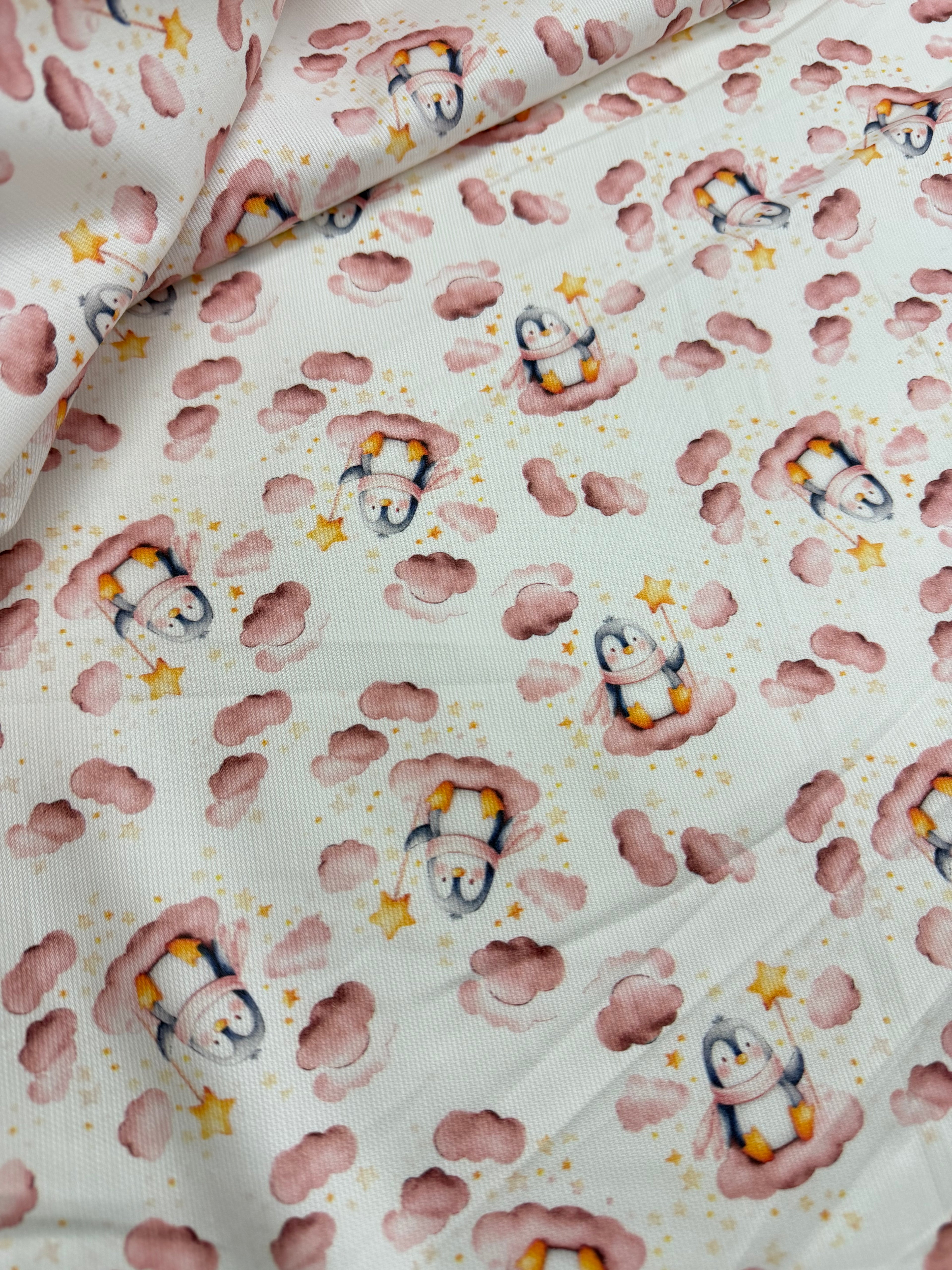 Piqué de algodón de pingüino 