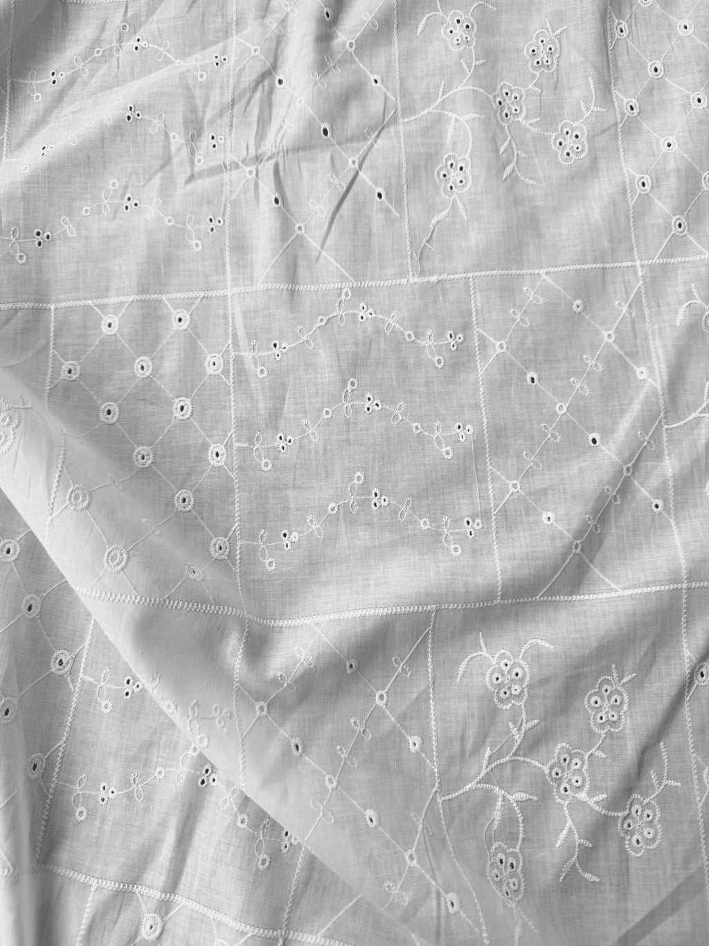 Cotone Pizzo San Gallo Ricamato Patchwork