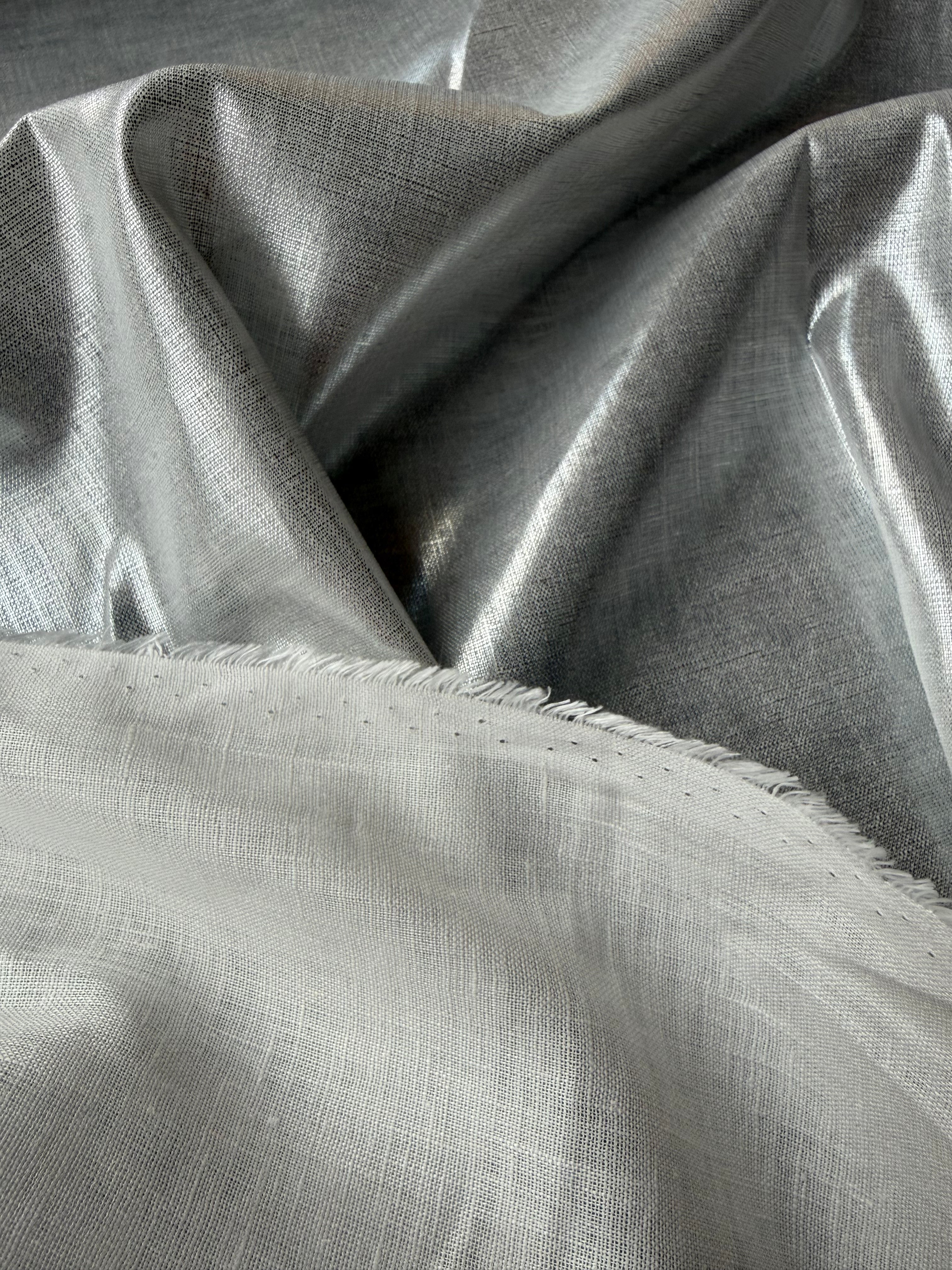 Puro Lino Spalmato Argento