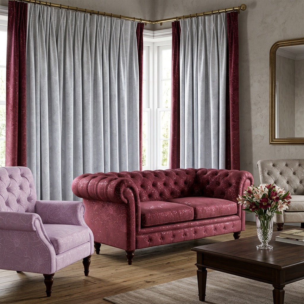 Velluto Floreale Glitter 280