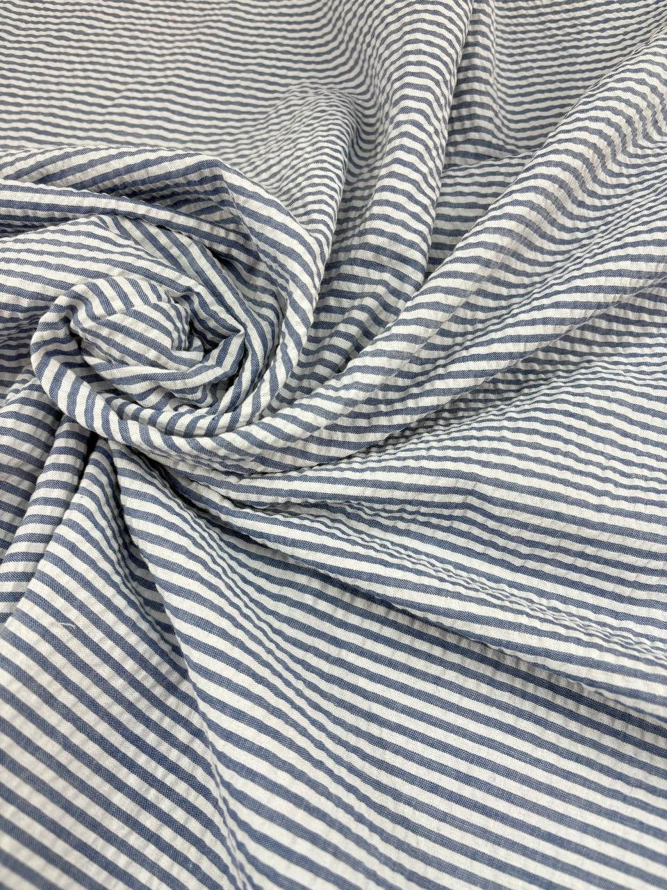 Tessuto Cotone Clo Clo Rigato Rosa