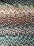 Tappezzeria Gobelin Spigato Stile Missoni Arredamento Sabbia Oro 280h