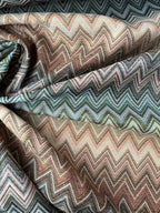 Tappezzeria Gobelin Spigato Stile Missoni Arredamento Sabbia Oro 280h