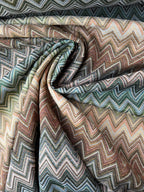 Tappezzeria Gobelin Spigato Stile Missoni Arredamento Sabbia Oro 280h