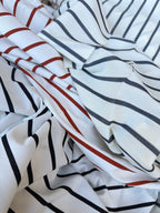 Popeline Cotone Gessato Riga SOTTOPREZZO