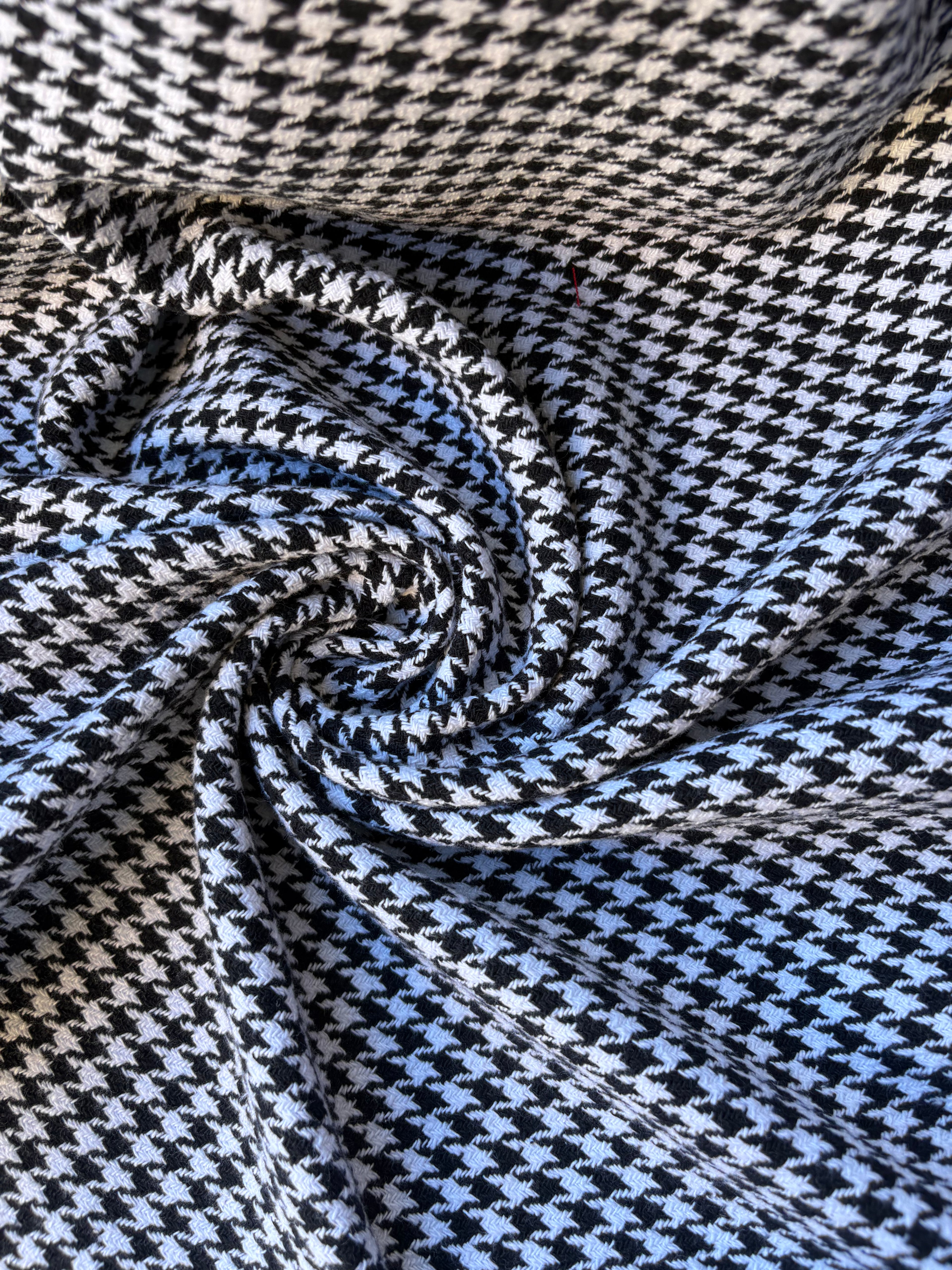 Tessuto chanel tweed pied de poul