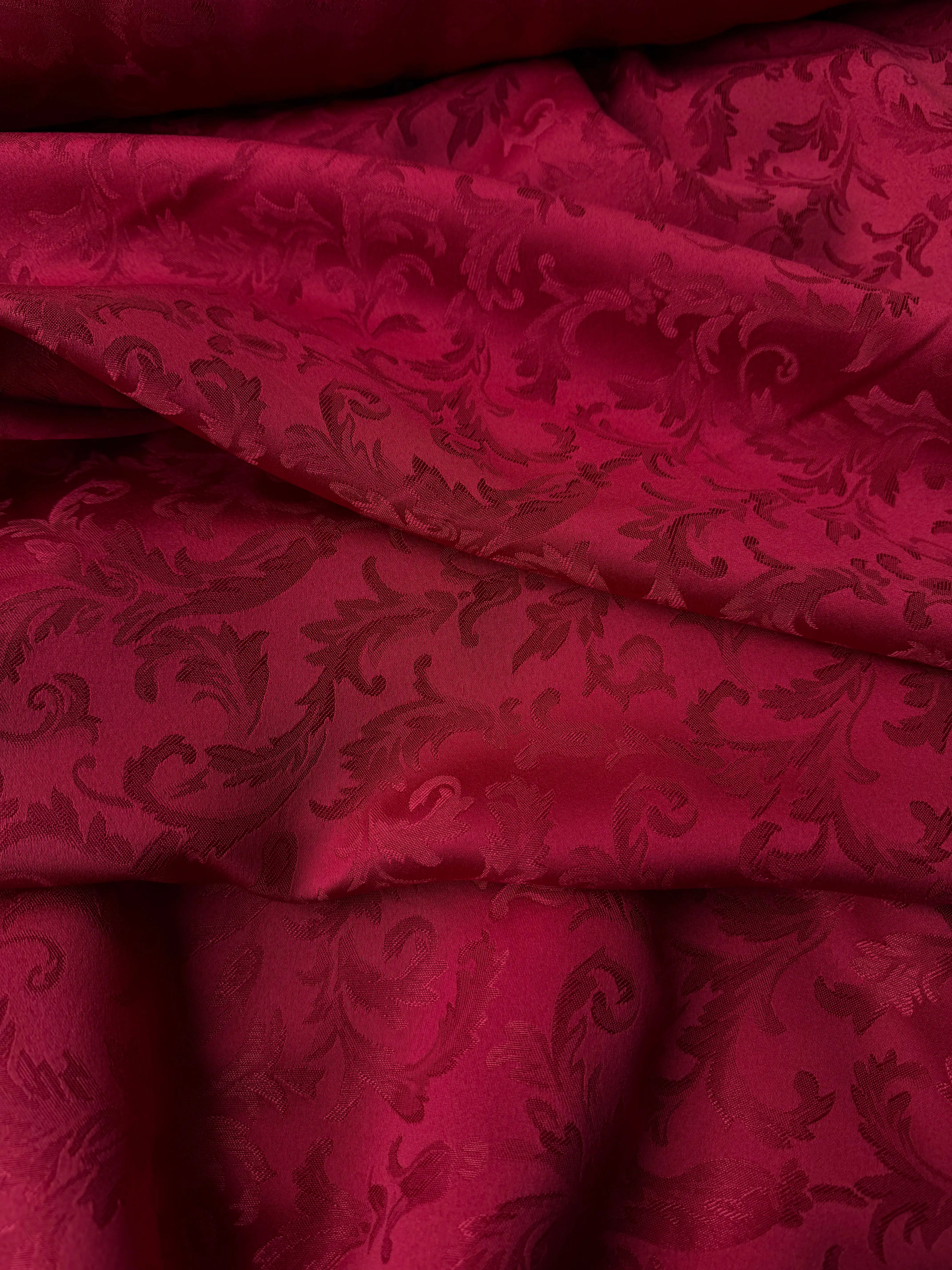 Tappezzeria Damascato Jacquard Classic Bordeaux 280