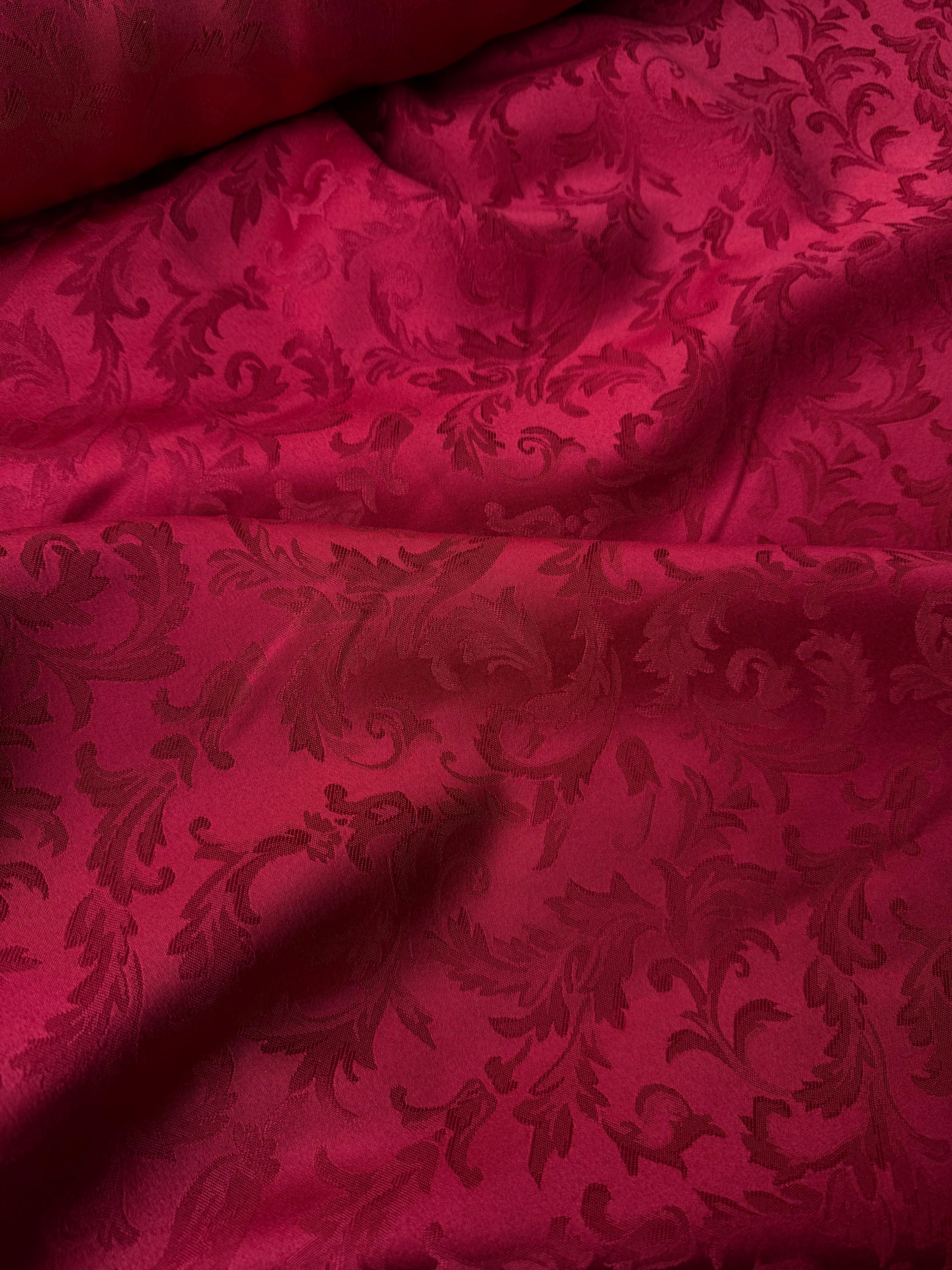 Tappezzeria Damascato Jacquard Classic Bordeaux 280