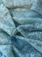 Pizzo Macrame Floreale Verde Salvia