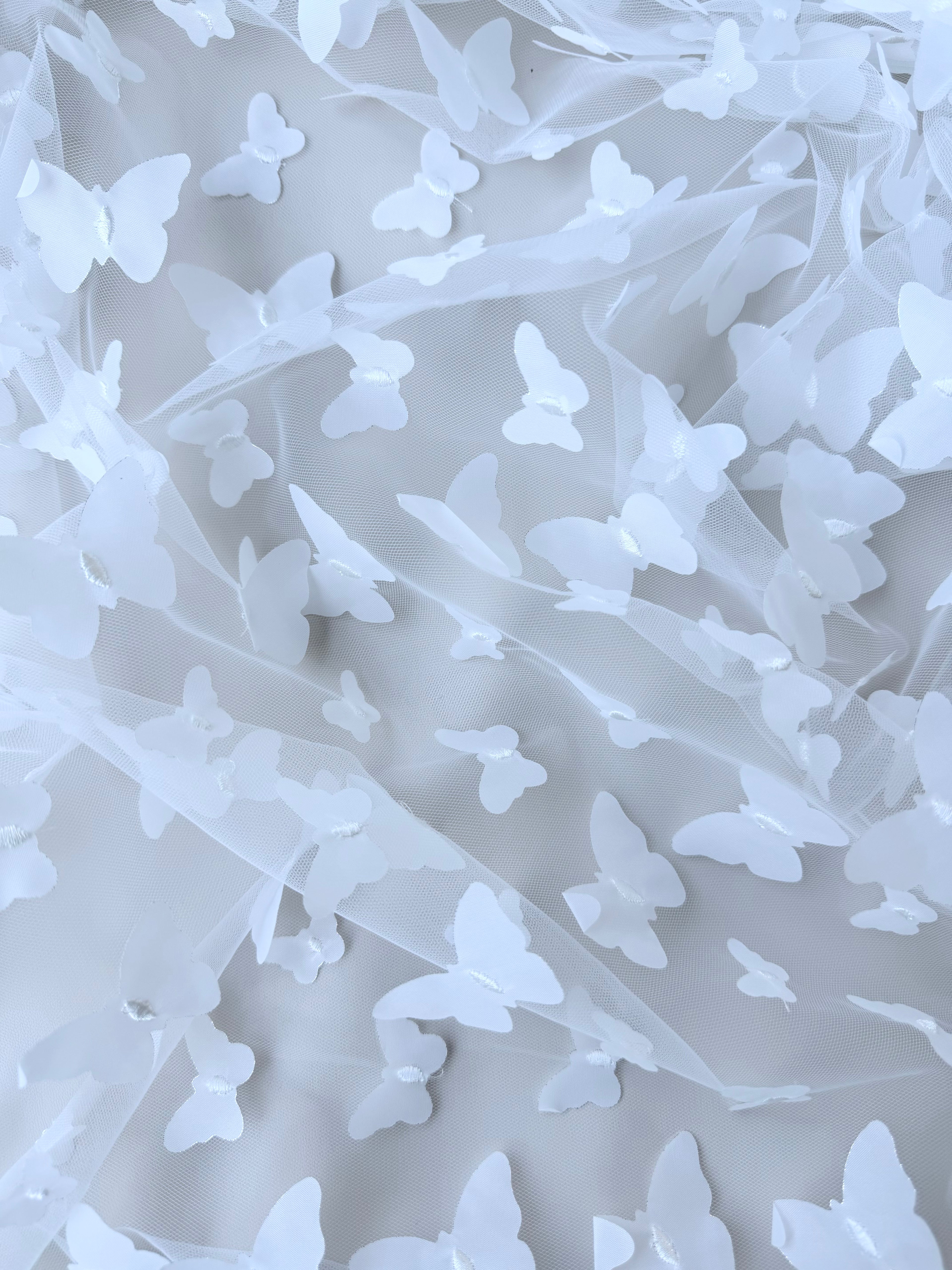 Tulle Elastico Farfalle 3D