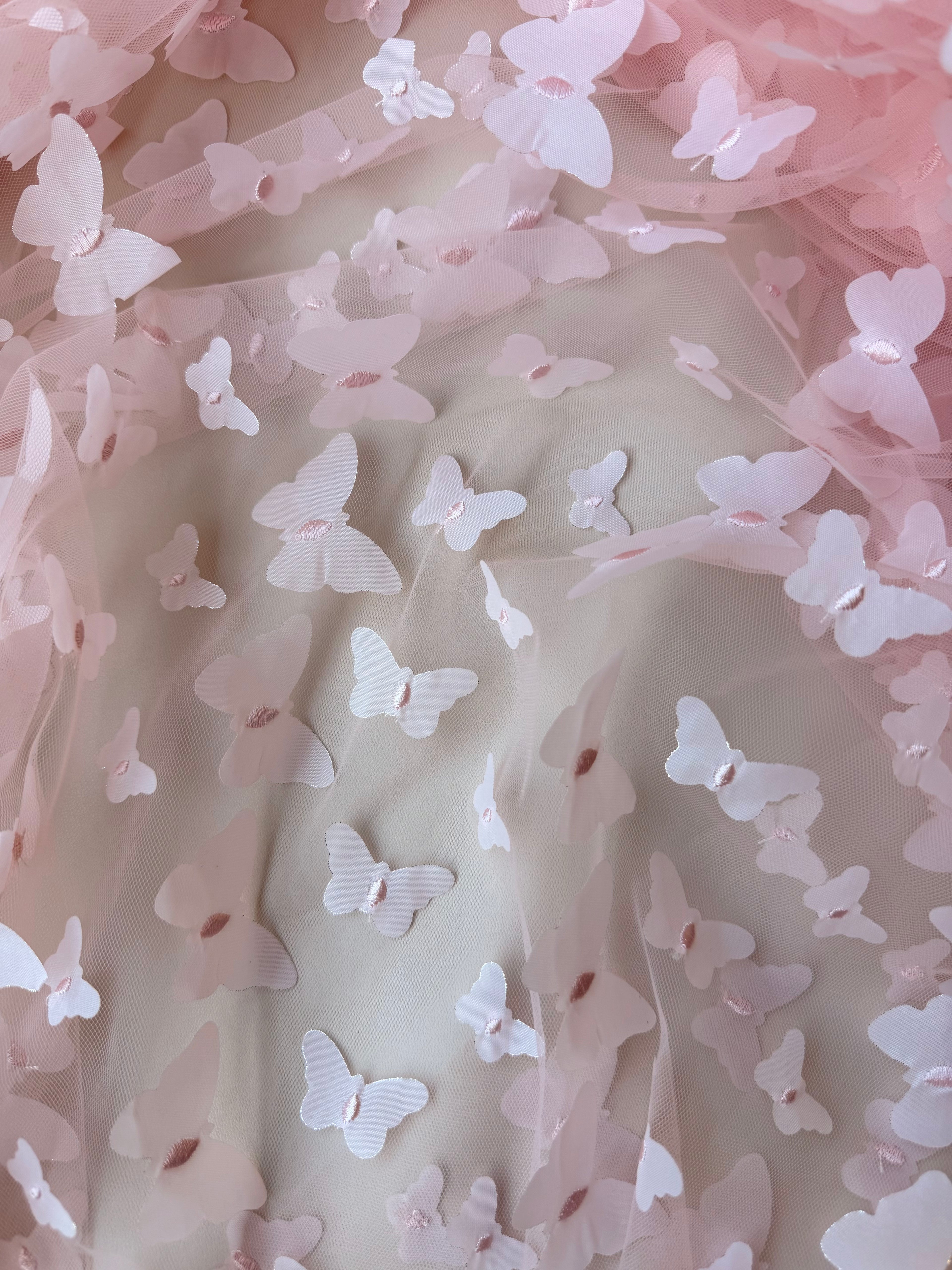 Tulle Elastico Farfalle 3D